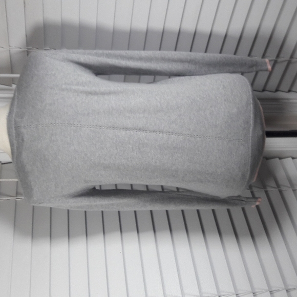 Elle Gray with pink trim beaded rose embellished crewneck sweater - Picture 6 of 13